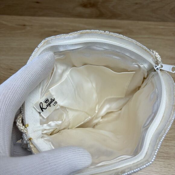 La Regale Vintage Beaded Shoulder Bag Pastel Colors Evening Wedding Cocktail - Picture 7 of 12